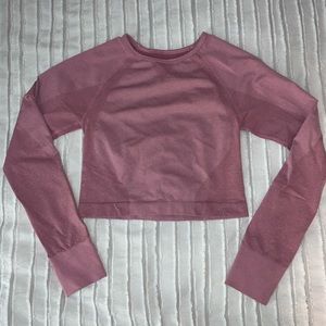 NVGTN Pastel Pink Long Sleeve Crop Top